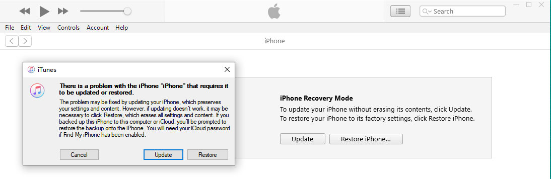 iphone 11 itunes restore