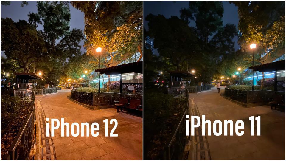 night mode on iphone camera