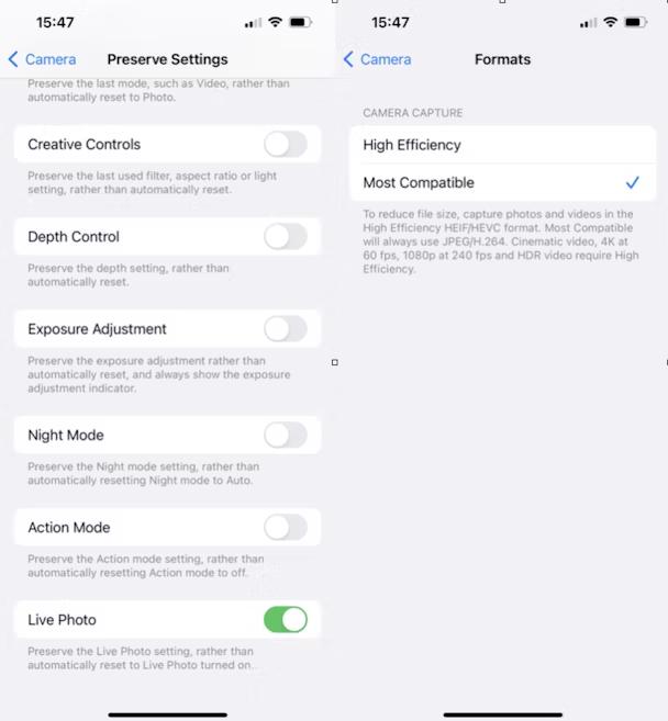 night mode on iphone camera