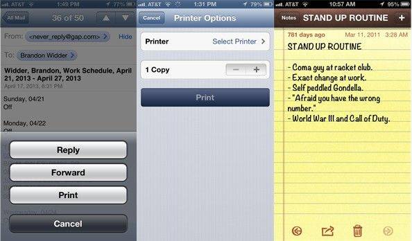 how to print wirelessly from iphone
