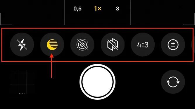 night mode on iphone camera