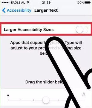 larger accessibility sizes