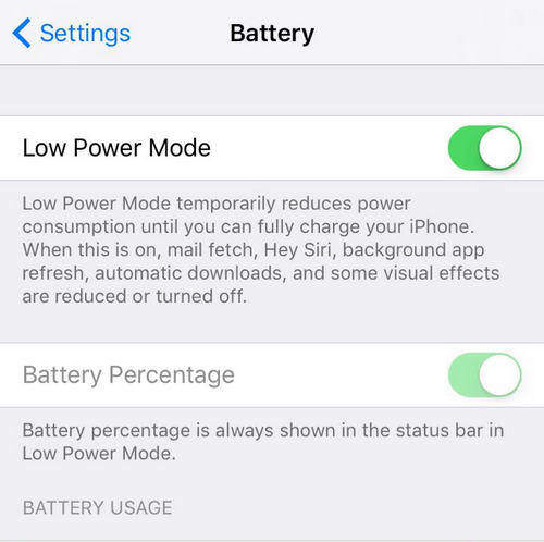 low power mode