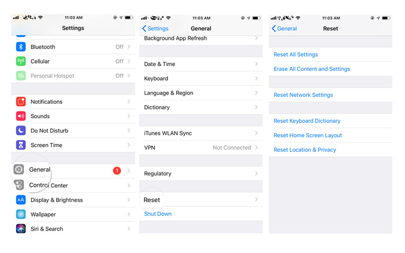 reset network settings