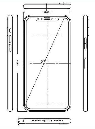 Apple iPhone 8 Plus (11th Gen) Dimensions & Drawings