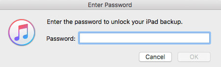 iphone backup password default