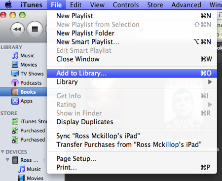 add music to library