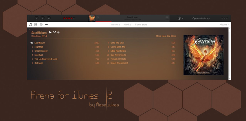 itunes 12 black background