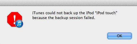 backup session failed