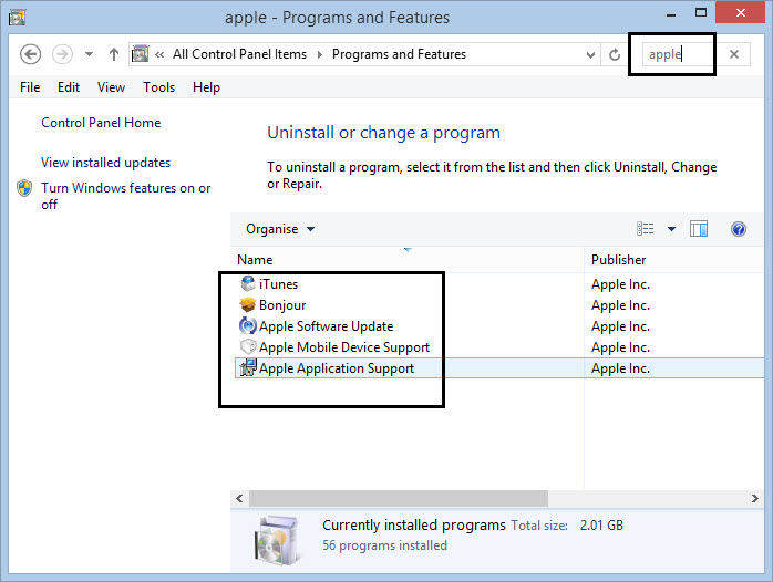 windows installer package itunes