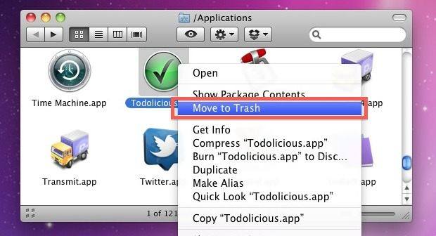 delete mac application
