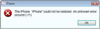 błąd 11 itunes 5.1.1