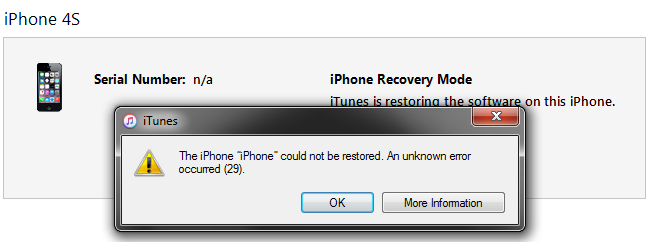 How to Fix iTunes Error 29