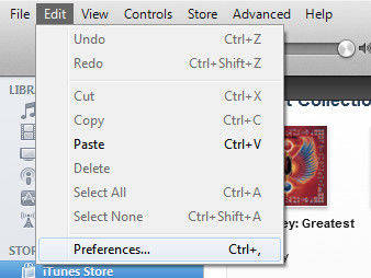 itunes edit preferences