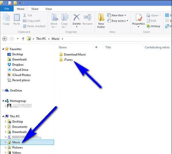 itunes folder on windows