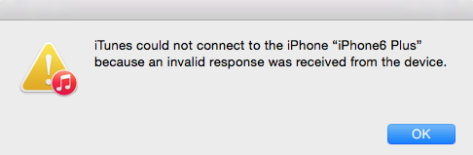 fix itunes invalid response error