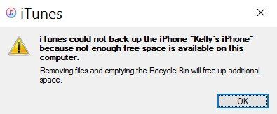 iPhone에 공간이 없습니다