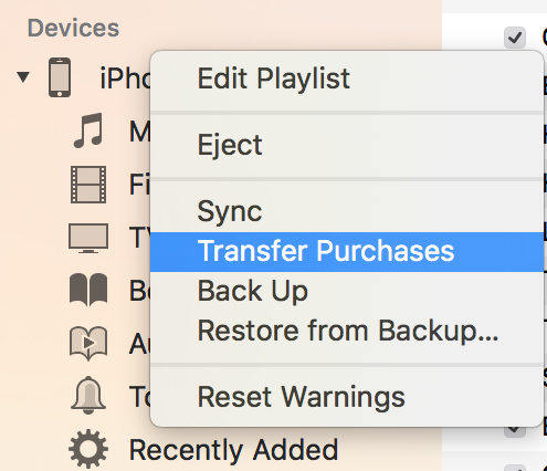 transfer itunes purchases