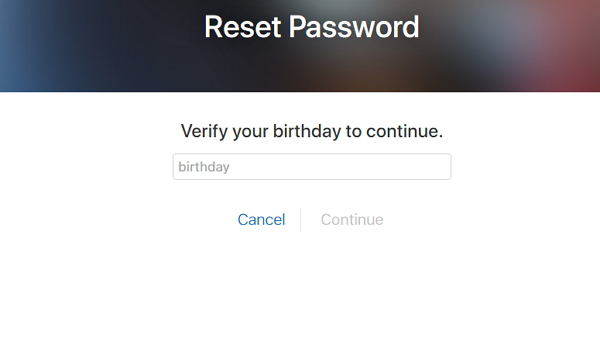 itunes password reset password