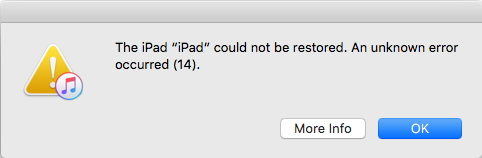 itunes error 14