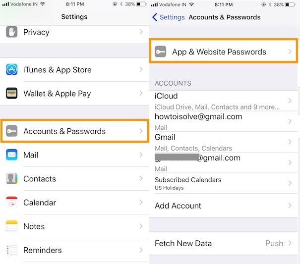 how to access keychain passwords on ipad