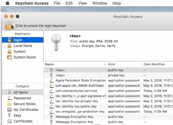 safari wants to sign using key in your keychain