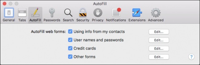 safari autofill