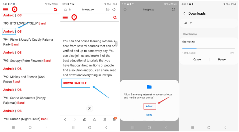 download desired theme