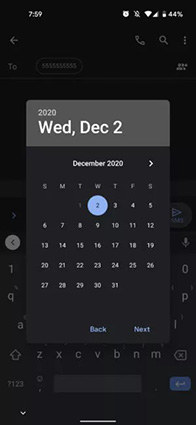 send scheduled message in android message