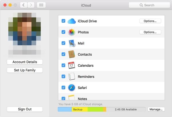 backup mac to icloud