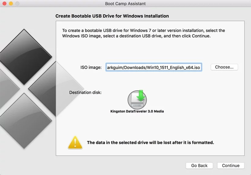 create a windows 10 bootable usb on mac for pc