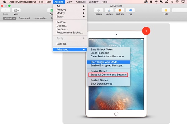 Apple Configurator ile iPad MDM Profil Silme (Yalnızca Mac için)
