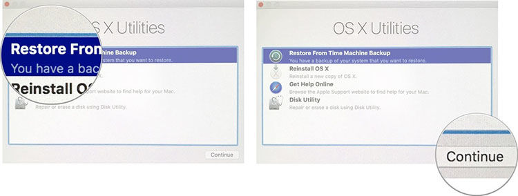 restore from backup
