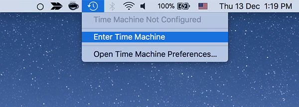 enter time machine