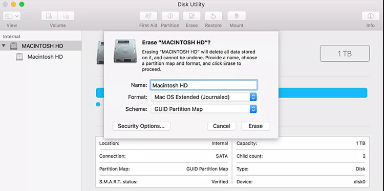 erase mac hdd