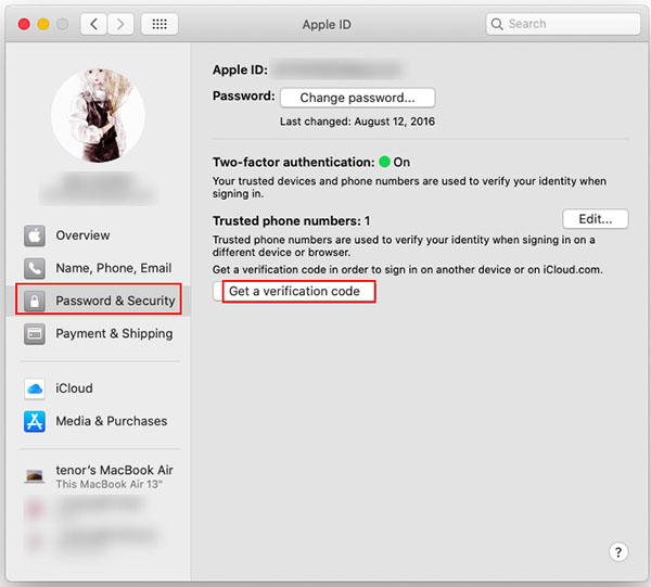 approve iphone for icloud from mac