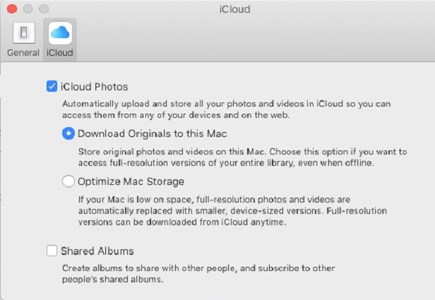 iCloud photos on mac