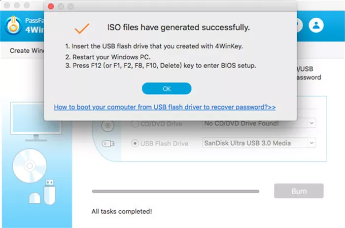 burn windows iso to usb mac for a pc