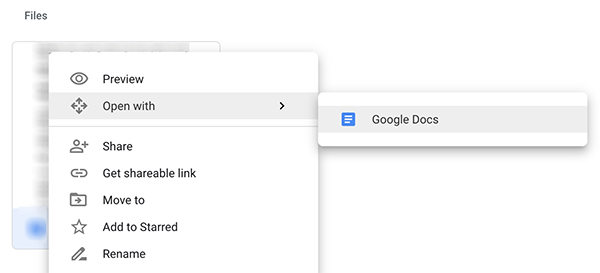 open google docs