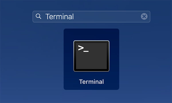 open terminal