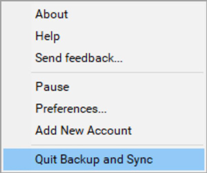 quite backup and sync
