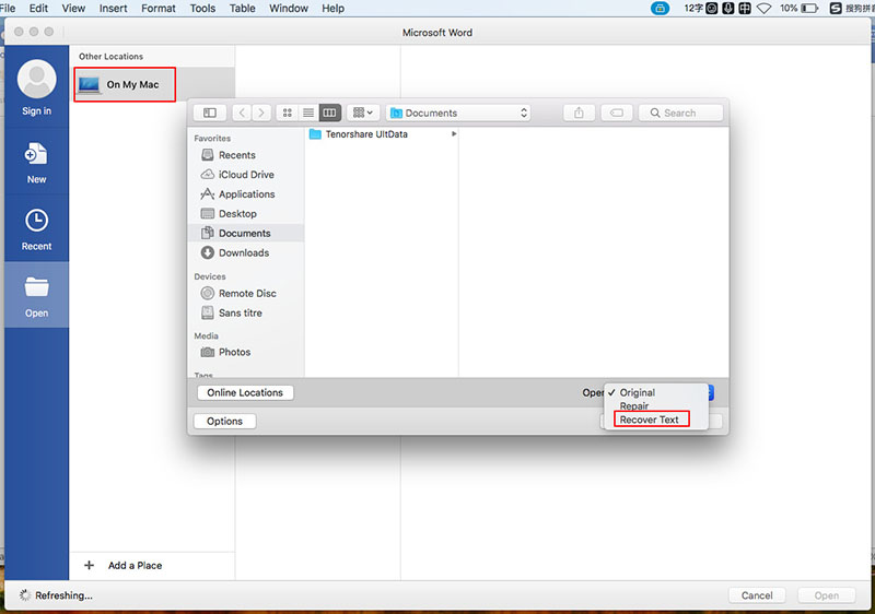 do program insert in microsoft word for mac