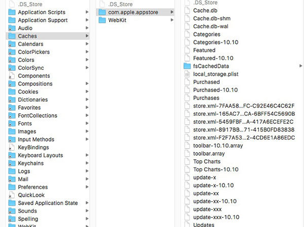 local cache files