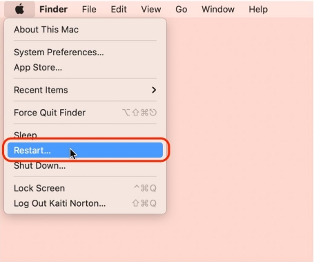 restart mac