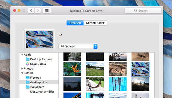 choose the desired wallpapers