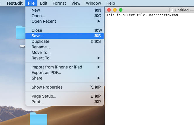 how to create a new text document on mac