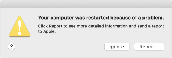 your computer restarted because of a problem