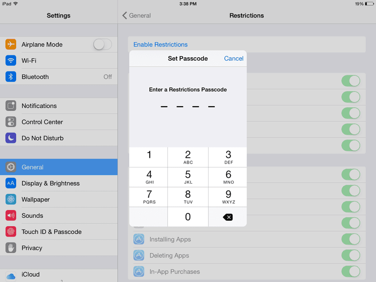 i pad password factory code