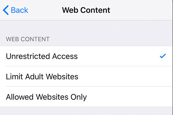 web content screen time