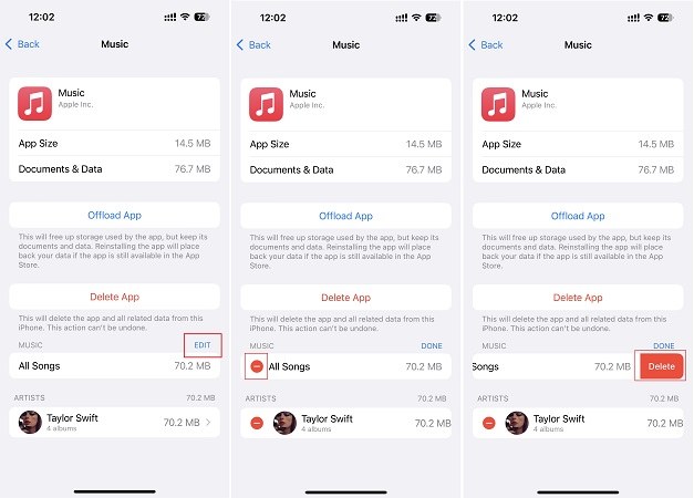 delete songs from apple music